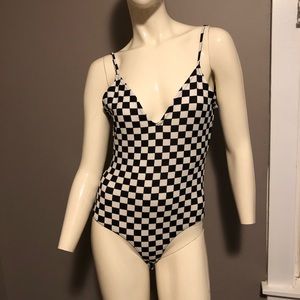 Checkered bodysuit